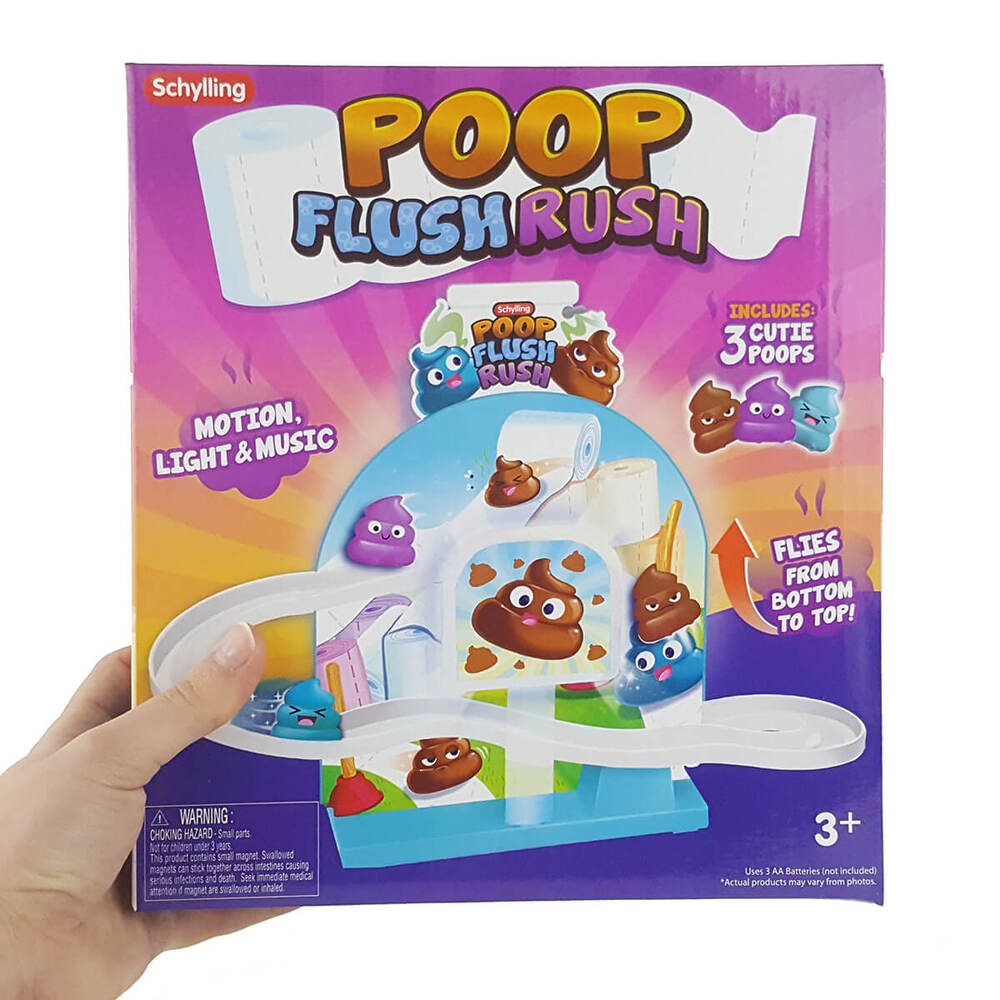 thumbnail interactive-video image 1 of Schylling Juego De Acción Poop Flush Rush 1 of 13