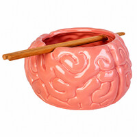 Brain Ceramic Noodle Bowl with Chopsticks additional image