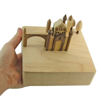 Castle and Carriage Moving Wooden Musical Box additional image
