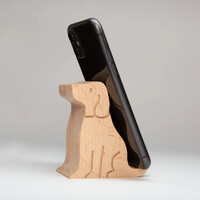 Dog Wooden Phone Stand additional image