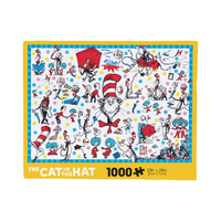 Dr Seuss Cat in the Hat Collage 1000pc Jigsaw Puzzle additional image