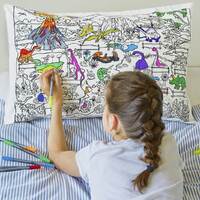 Colour and Learn Dinosaur Pillowcase additional image