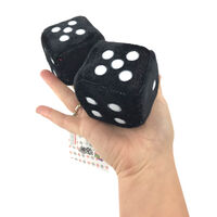 Fluffy Dice Black with White Dots additional image