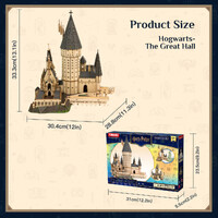 Harry Potter The Great Hall Wooden Construction Craft Set additional image