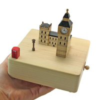 London's Big Ben Moving Wooden Musical Box additional image