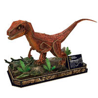 National Geographic Velociraptor 63pc 3D Paper Model Kit additional image