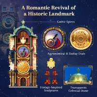 Retro Series Prague Astronomical Clock Construction Set additional image