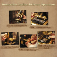 Retro 19th Century Microscope Replica Construction Set 1107pcs additional image