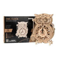 Robotime Mechanical Gears Owl Clock additional image