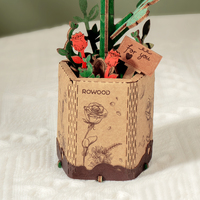 Rowood Red Rose Wooden Bloom Craft Kit additional image