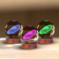 Saturn 3D LED Crystal Lamp additional image