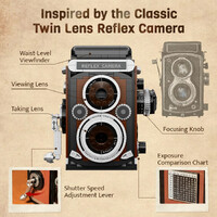 Retro Collection Twin Lens Reflex Camera Construction Set additional image