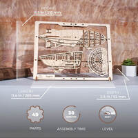 UGears Zeppelin 2.5D Wooden Puzzle Kit additional image