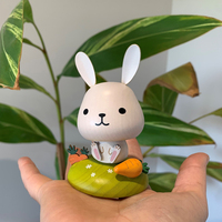 Wooden Happy Bunny Bobbler additional image