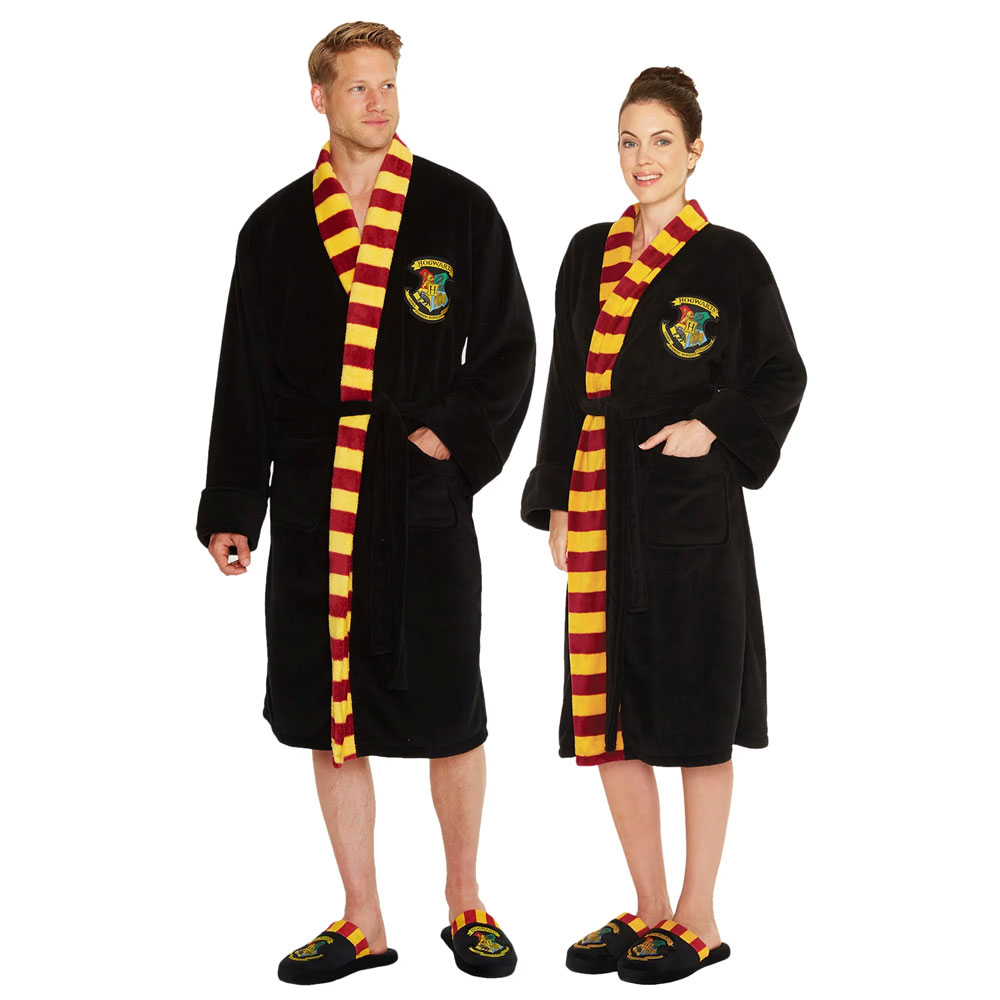 Harry Potter Hogwarts Fleece Bathrobe Fit right in at wizarding school