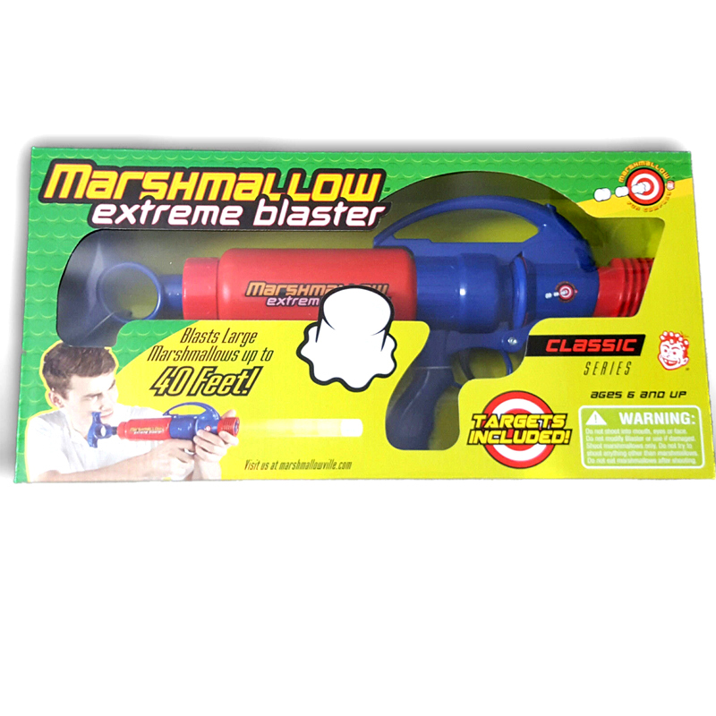 Marshmallow Extreme Blaster Pump up the pressure to shoot marshmallows!
