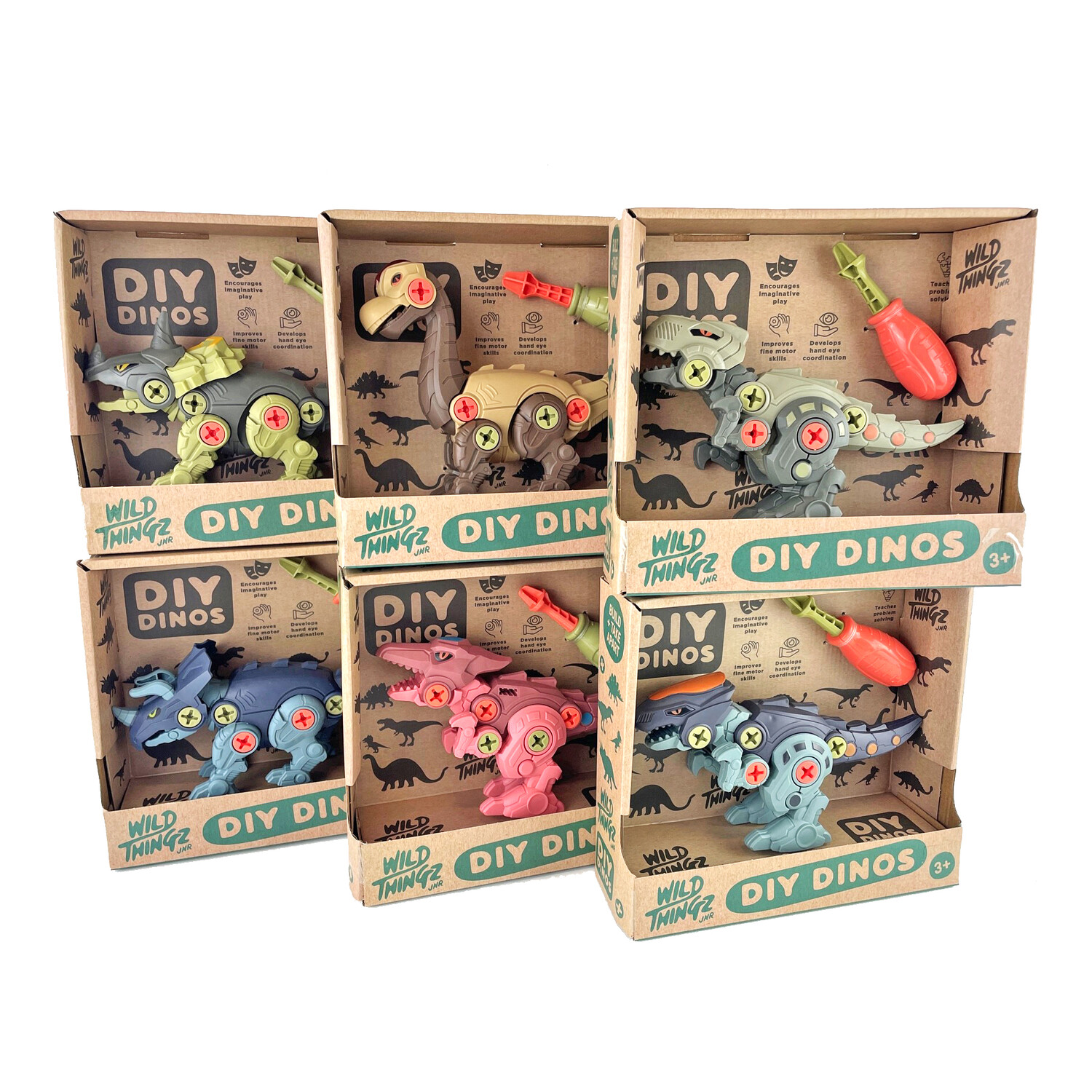 6 Pack Wild Thingz DIY Dinos