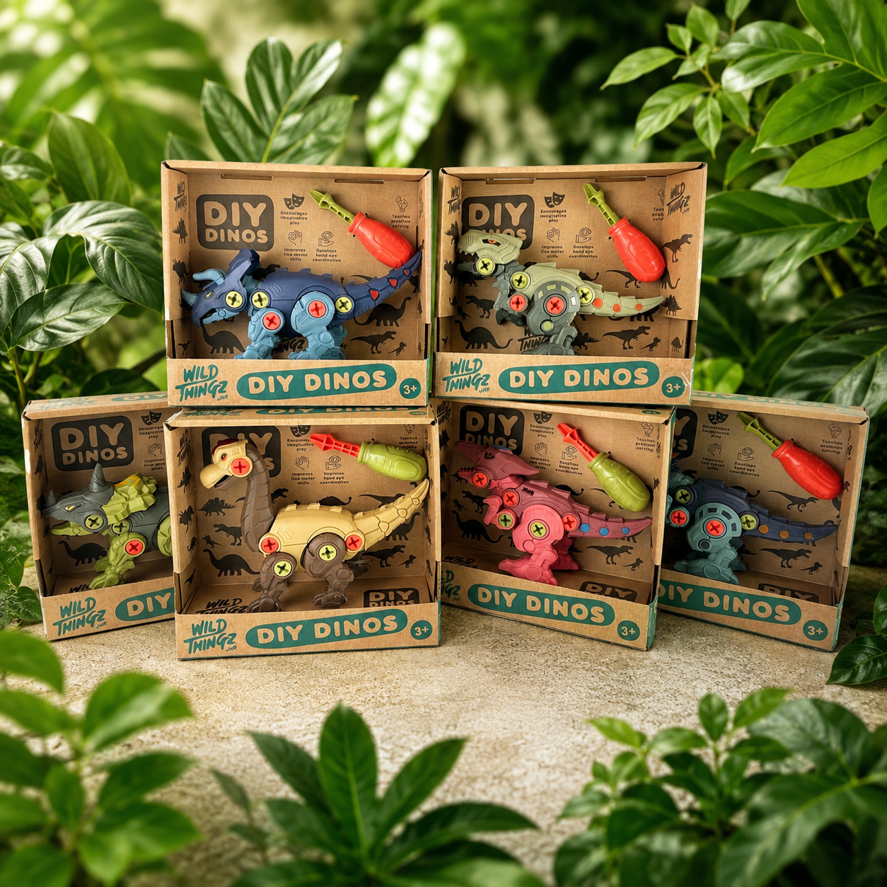 6 Pack Wild Thingz DIY Dinos