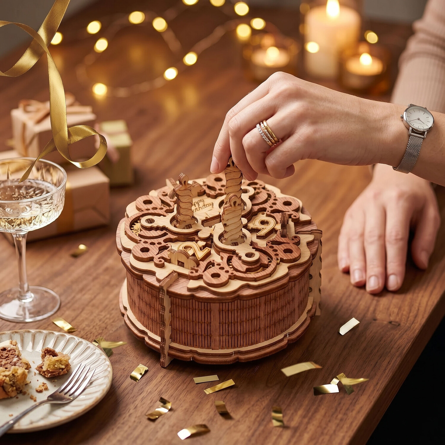 Birthday Cake Gift Puzzle Box