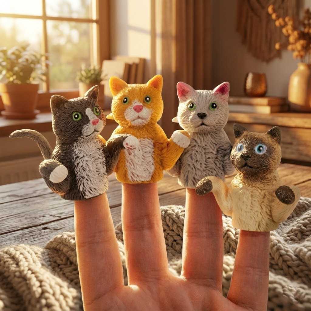 Finger Cats Finger Puppets 4 Pack