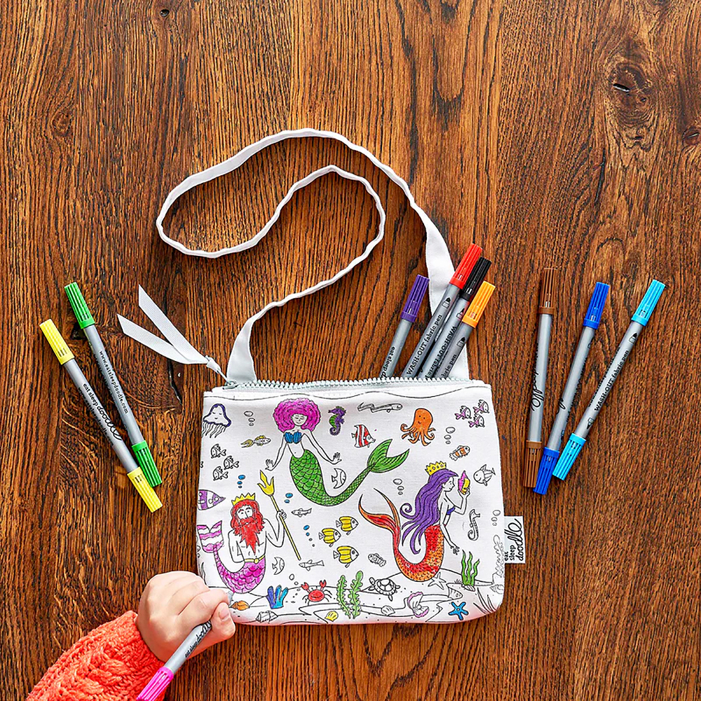 Colour and Learn Mermaid Crossbody Bag