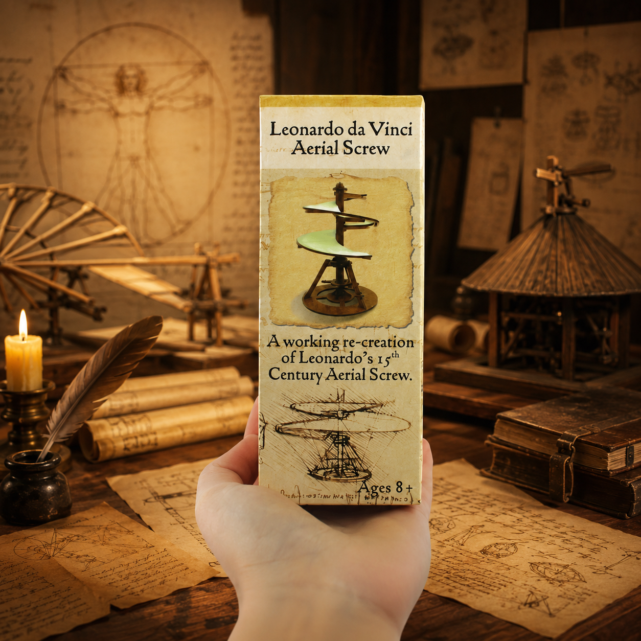 Miniature Leonardo Da Vinci Aerial Screw