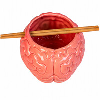 Brain Ceramic Noodle Bowl with Chopsticks additional image