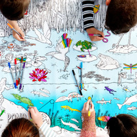 Colour and Learn Pond Life Table Cloth additional image