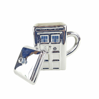 Doctor Who Silver Tardis Mug with Lid additional image