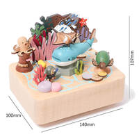 Diving Ocean Moving Wooden Musical Box additional image