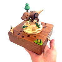 Dinosaur World Moving Wooden Music Box additional image