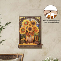 Rowood Golden Sunflower Wall Art 3D Wooden Puzzle additional image