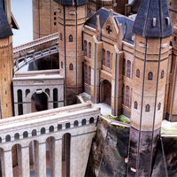 Harry Potter Hogwarts Castle 197pc 3D Paper Model Kit additional image