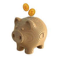 Piggy Money Bank 3D Cardboard Puzzle additional image