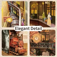 The Steam Age 3D Wooden Puzzle DIY Book Nook Kit additional image