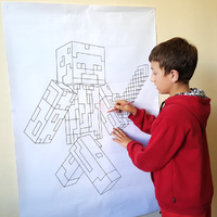 Steve - Giant Colouring Poster additional image