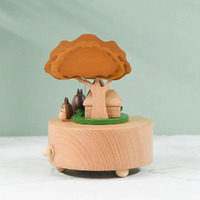 Three Wandering Totoros Wooden Music Box additional image