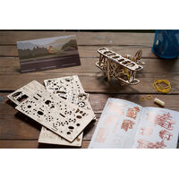 UGears Mini Biplane Mechanical Model Kit additional image