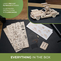 UGears Winged Sports Coupe Wooden Model Kit additional image