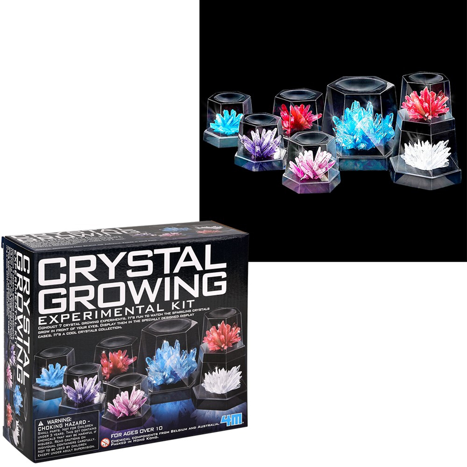 Crystal Growing Experimental Kit | Watch the crystals sparkle and