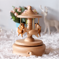 Horse Carousel Wooden Music Box additional image