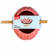 Brain Ceramic Noodle Bowl with Chopsticks additional image