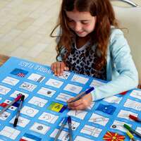 Colour and Learn World Flags Table Cloth additional image