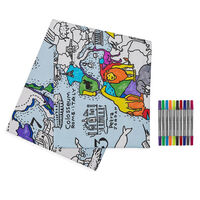 Colour and Learn World Map Table Cloth additional image