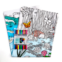 Colour and Learn Pond Life Table Cloth additional image