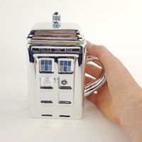 Doctor Who Silver Tardis Mug with Lid additional image