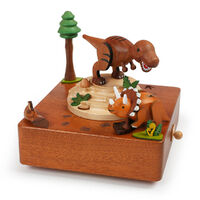 Dinosaur World Moving Wooden Music Box additional image