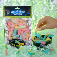 Freeze Dried Candy Sour Worms Pack 40gm additional image