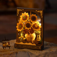 Rowood Golden Sunflower Wall Art 3D Wooden Puzzle additional image