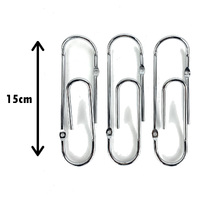 Mini Paper Clip Wall Hooks Set of 3 [Colour: Chrome] additional image
